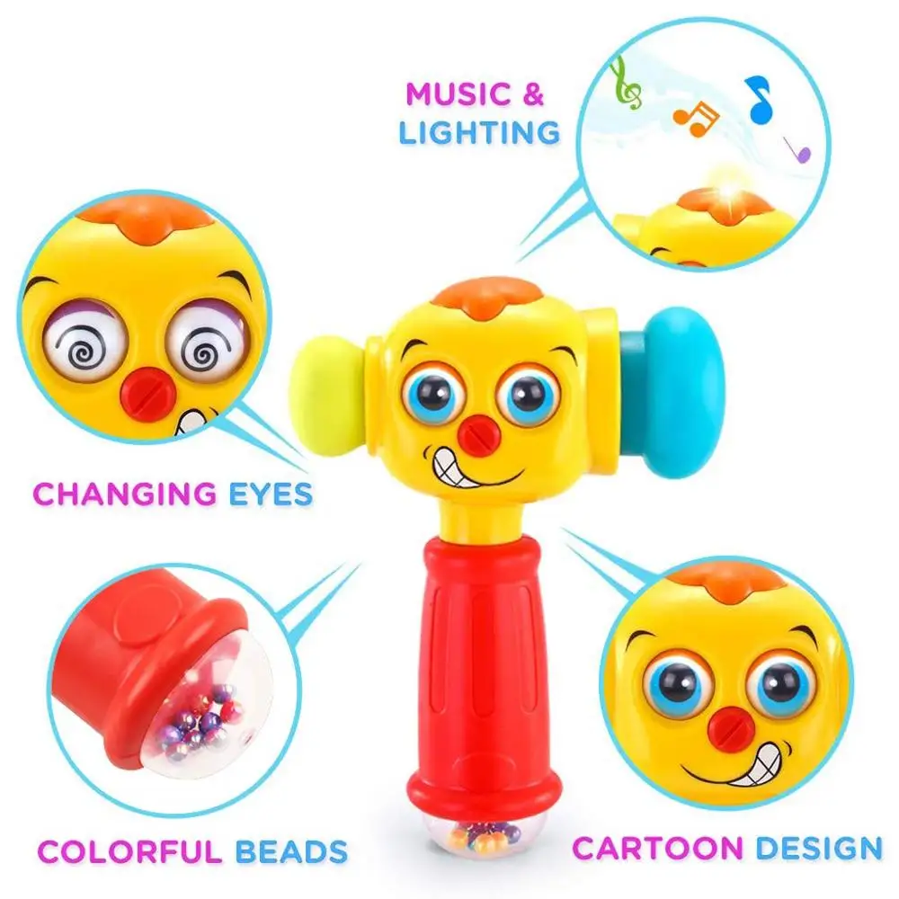 

Baby toys boy learning remote click and count and electric music sound game funny hammer interactive sound effect music toys
