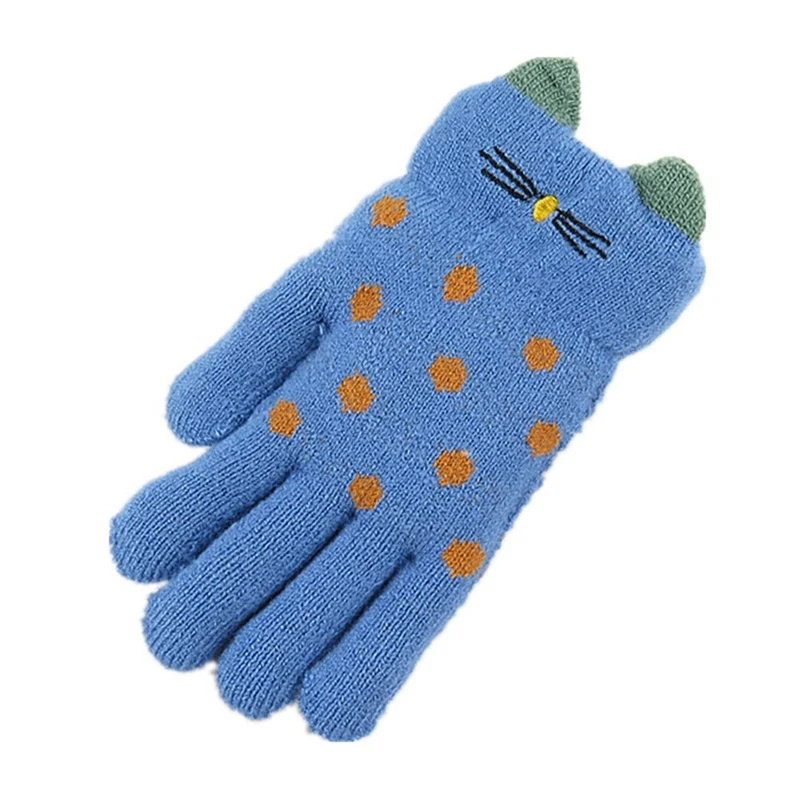 Детские перчатки на возраст от 3 до 6 лет зимние теплые вязаные перчатки для маленьких девочек и мальчиков теплые зимние Бархатные перчатки для мальчиков