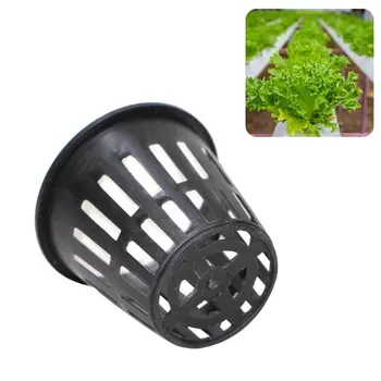 

50pcs Aeroponic Plant Nursery Vegetable Cloning Home Soilless Cultivation Net Cups For Hydroponics Slotted Heavy Duty Flower