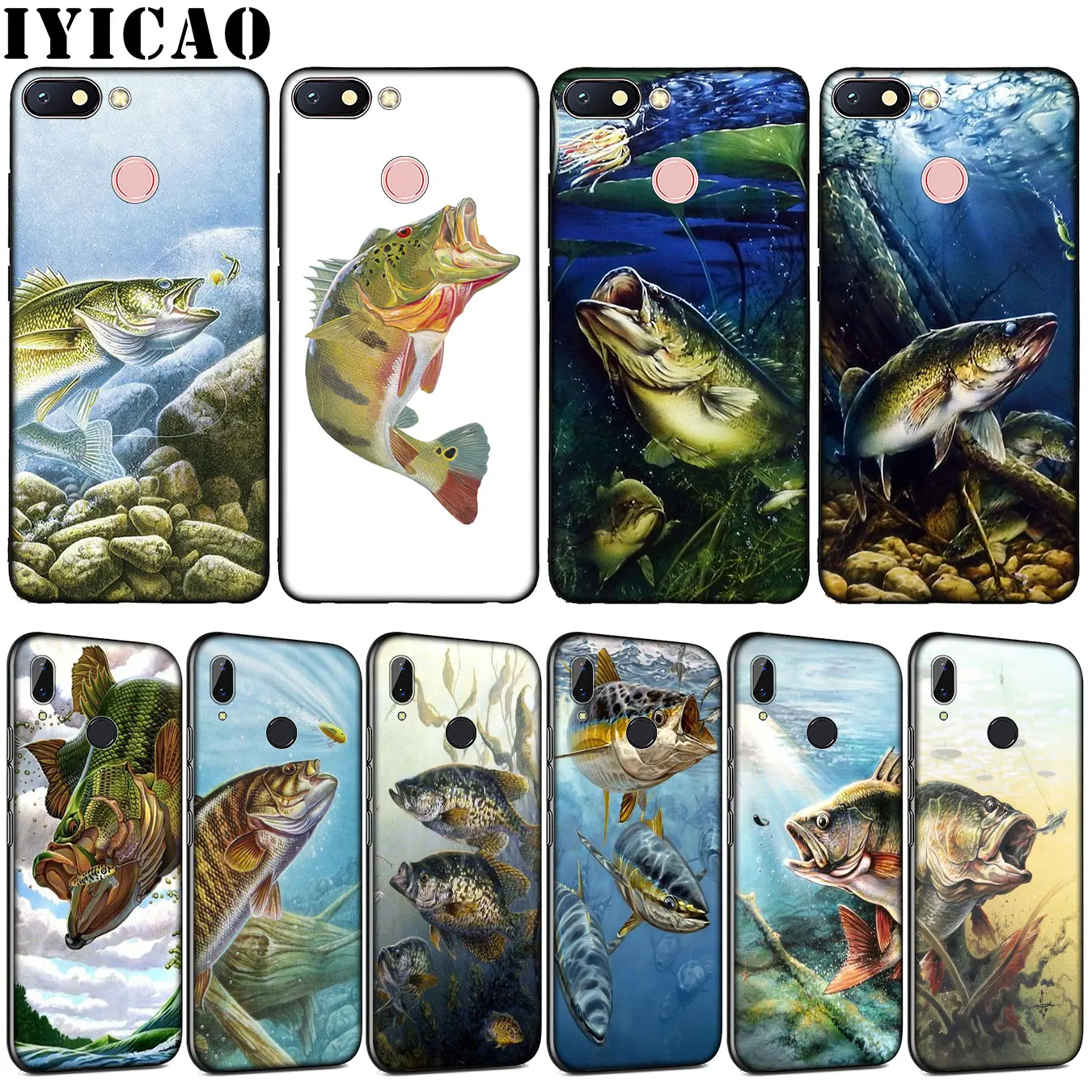 

Bass Fishing Lake Fisherman Soft TPU Silicone Phone Case for Xiaomi Redmi K20 S2 GO 7A 6A 5A 5 Plus 4A 4X Note 8 7 6 Pro Cover