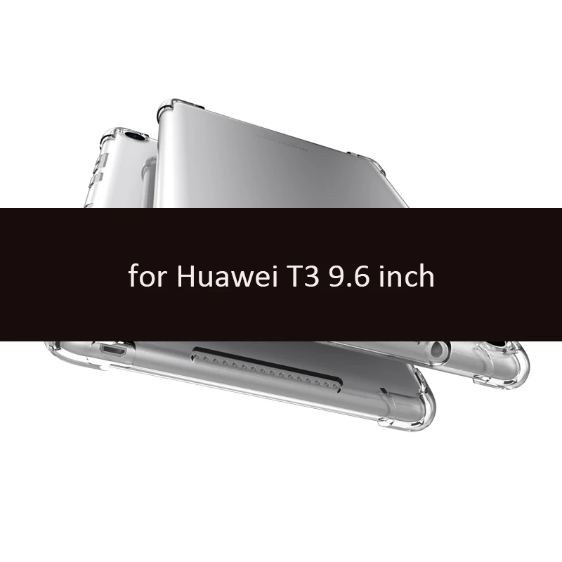 Чехол для huawei MediaPad M5 8,4 10,1 10,8 чехол, прозрачный, мягкий, силиконовый чехол для huawei T5 10,1 8 дюймов T3 7/8/9,6 M3 чехол - Цвет: for T3 9.6