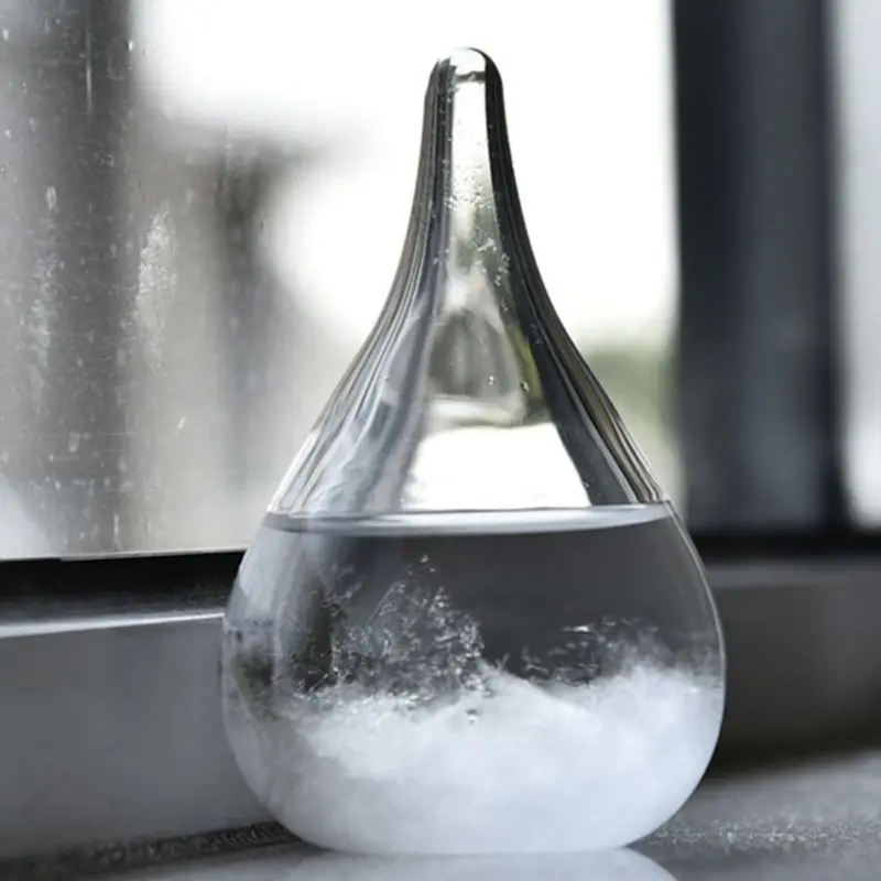 Glass Bottles Transparent Droplet Storm Glass Water Drop Weather Storm Forecast Predictor Monitor Bottle Barometer Home Stylish Desktop Decor glass bottles