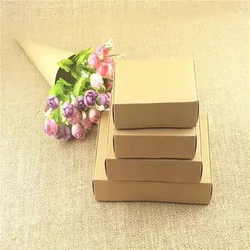 

12pcs/Lot Four Size Brown Aircraft Kraft Paper Boxes For Mother's Day Scarf Holding Packaging Cardboard Container Storage Boxes