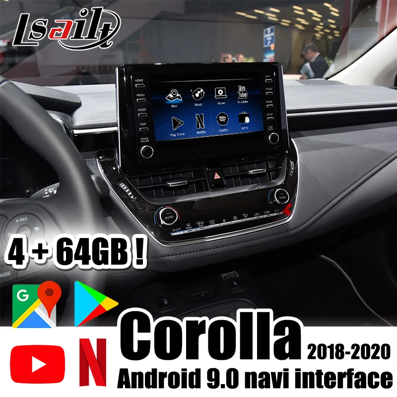 4 ГБ Lsailt Android 9 0 мультимедийный видеоинтерфейс для Corolla 2018 20 с навигацией YouTube Netflix в