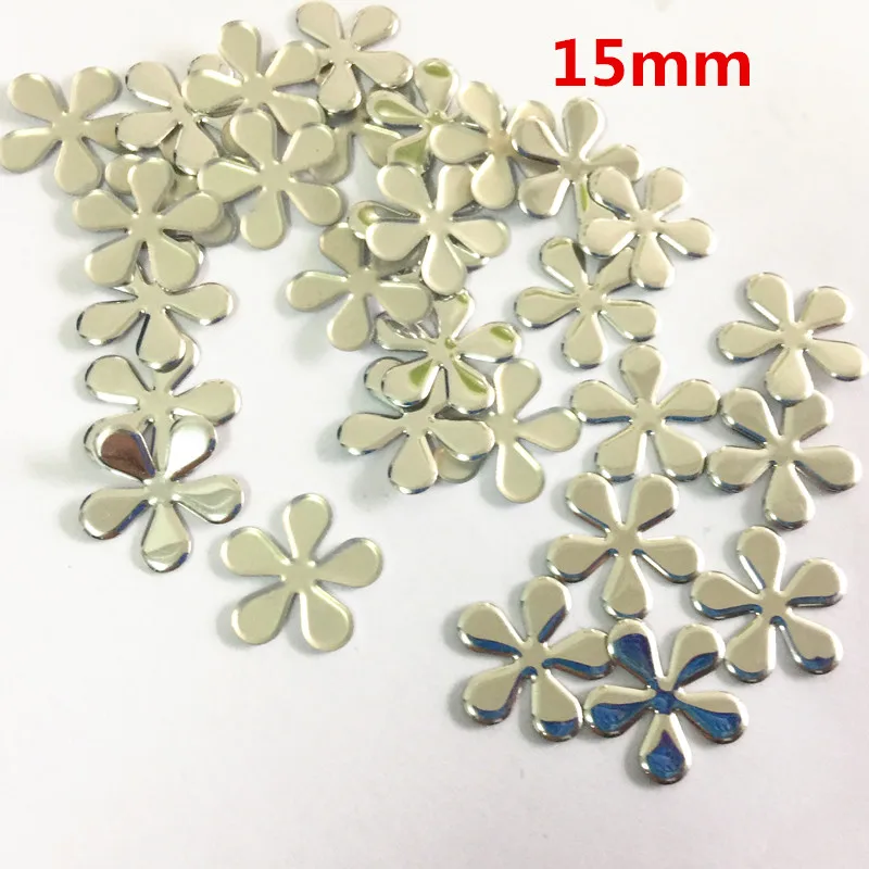 Aluminum Studs 15mm Hotfix Snowflakes shape Iron-On heat transfer Stud Series 144pieces/lot iron on metal studs DIY Decoration | Дом и сад
