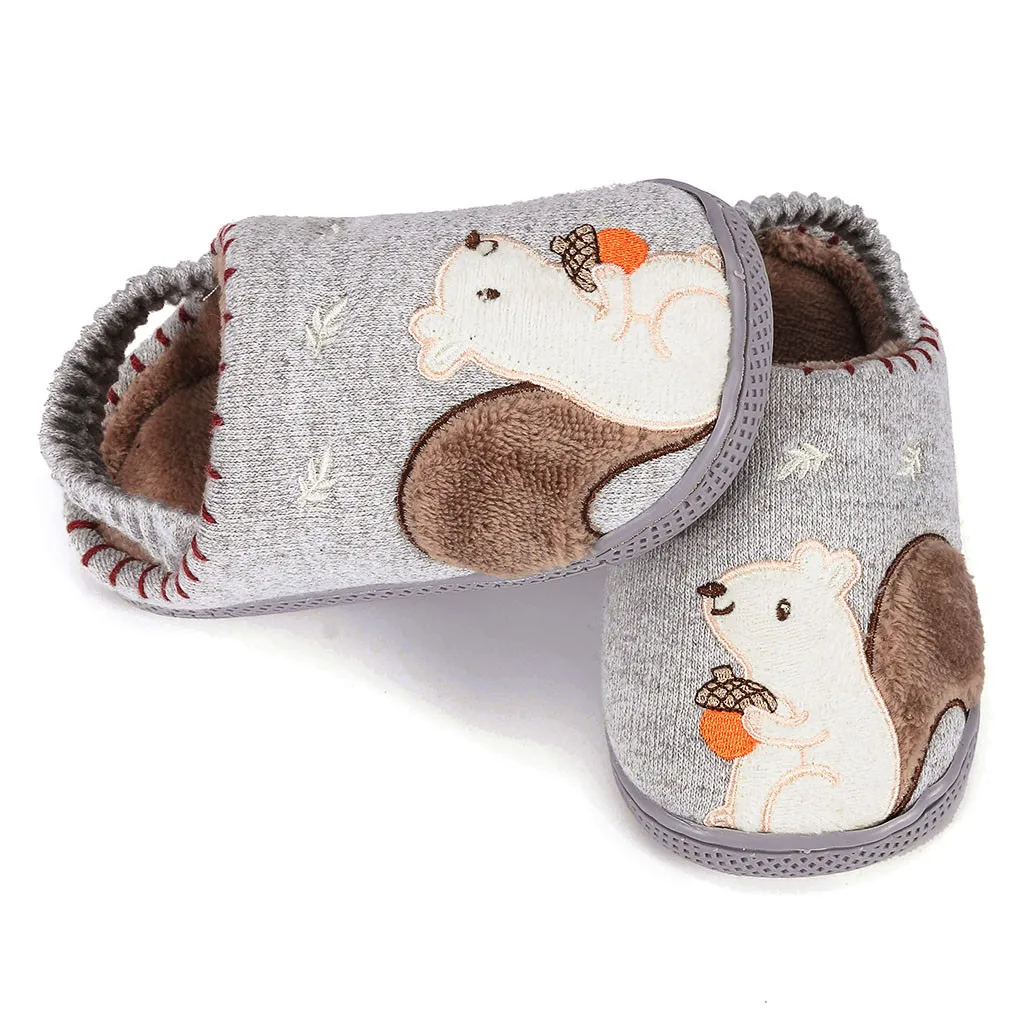 Детские хлопковые толстые ботинки; Детские домашние тапочки для мальчиков и девочек; милая теплая обувь с рисунком; детские тапочки для мальчиков и девочек