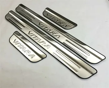 

4PCS/SET stainless steel Scuff Plate/Door Sill Door Sill For Suzuki Vitara 2018 2017 2016 2015 Car Styling Accessories