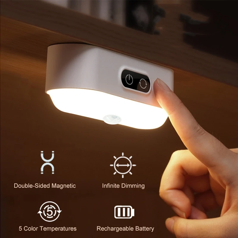 5-LED Motion Sensor Light USB Rechargeable Night Light Stair Lamp Wall Lights @ 