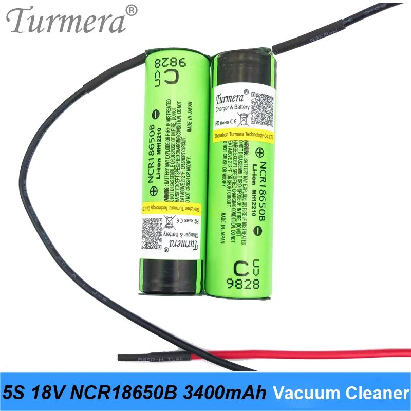 Turmera 18v battery pack ncr18650b battery 3400mah  18650 battery pack for 18650 5s battery vacuum cleaner battery 5s 18v 21 battery for vacuum cleaner customize 06