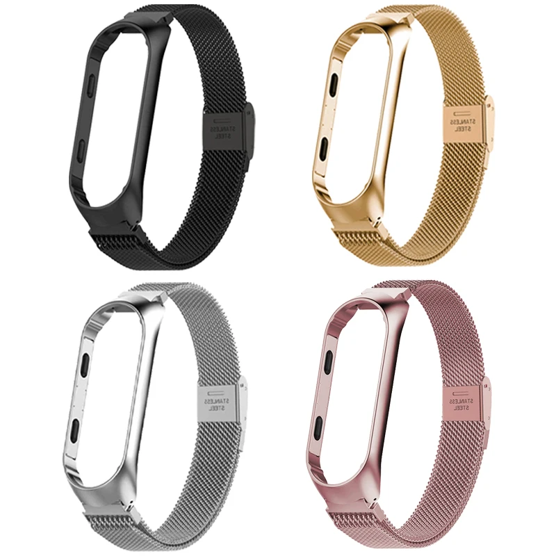 Металлический ремешок для Xiaomi mi Band 3 mi lanese из нержавеющей стали Correa mi Band 3 ремешок совместимый браслет на запястье Pulseira mi band 3