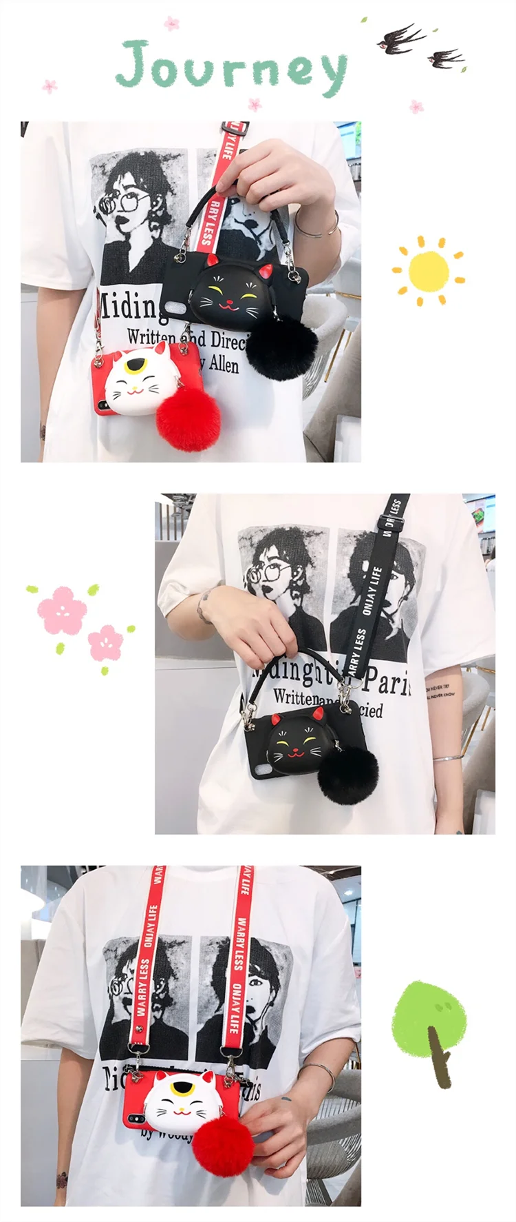 Чехол для iPhone 11 Pro Max Cute Fortune Cat, чехол на заднюю панель для iPhone X XS Max XR 6 7 8plus Maneki Neko Shell+ ремни
