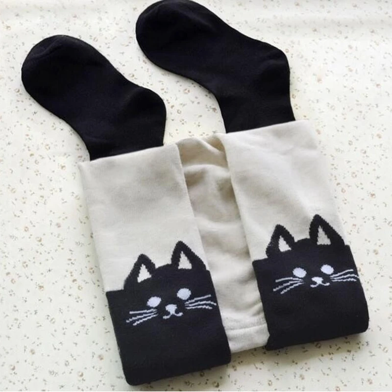 New Children's Cartoon Tights For Lovely Girls Patchwork Embroidery Designs Stockings Spring Pantyhose Baby Kawaii Tights