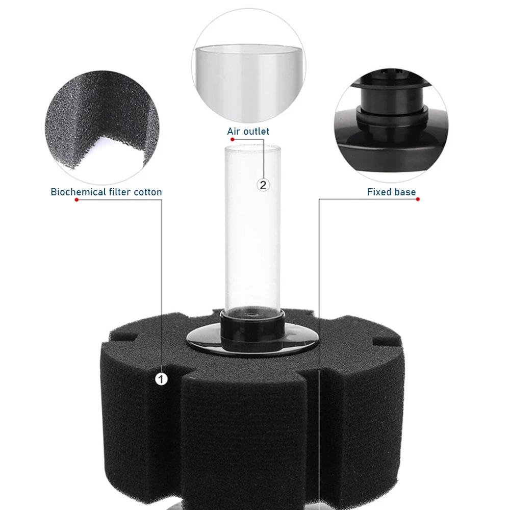 New Mini Aquarium Filter Fish Tank Filter Sponge Filter Submersible Water Purifier Pets Fish Products Aquarium Accessories