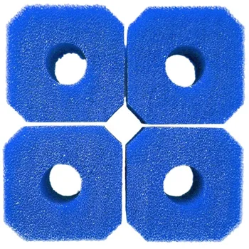 

4 PCS Pool Filter Cleaner, Pool Sponge Filters Washable Reusable Spa Foam Filters Spa Accessory for V1 S1(Blue)