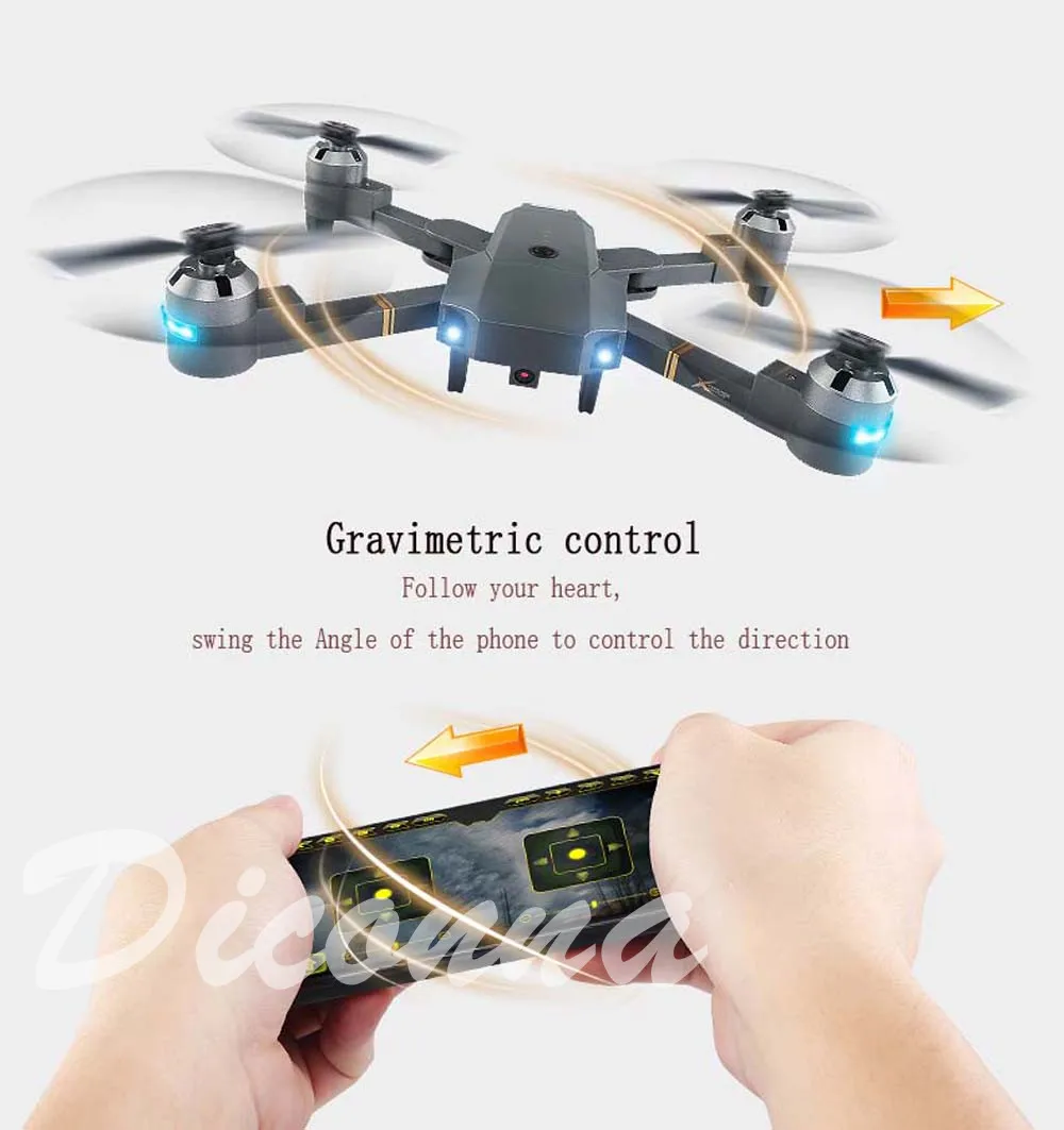 Мини XT-1 720P wifi FPV HD камера удержание высоты складной Безголовый режим RC Квадрокоптер 3E23