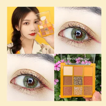 

flower girl eye shadow color eye shadow plate Pearl combination student eye makeup