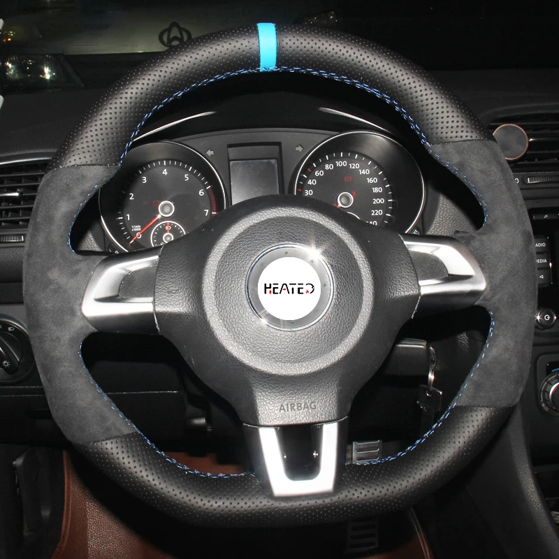Чехол на руль для Volkswagen Golf 6 GTI MK6 VW Polo Scirocco R Passat CC Line 2010|Чехлы руль| |