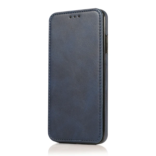 S10 S10+ Магнитный Премиальный кожаный чехол-книжка чехол для samsung Galaxy S10e с держателем для карт Стенд чехлы для телефонов - Цвет: Navy Blue