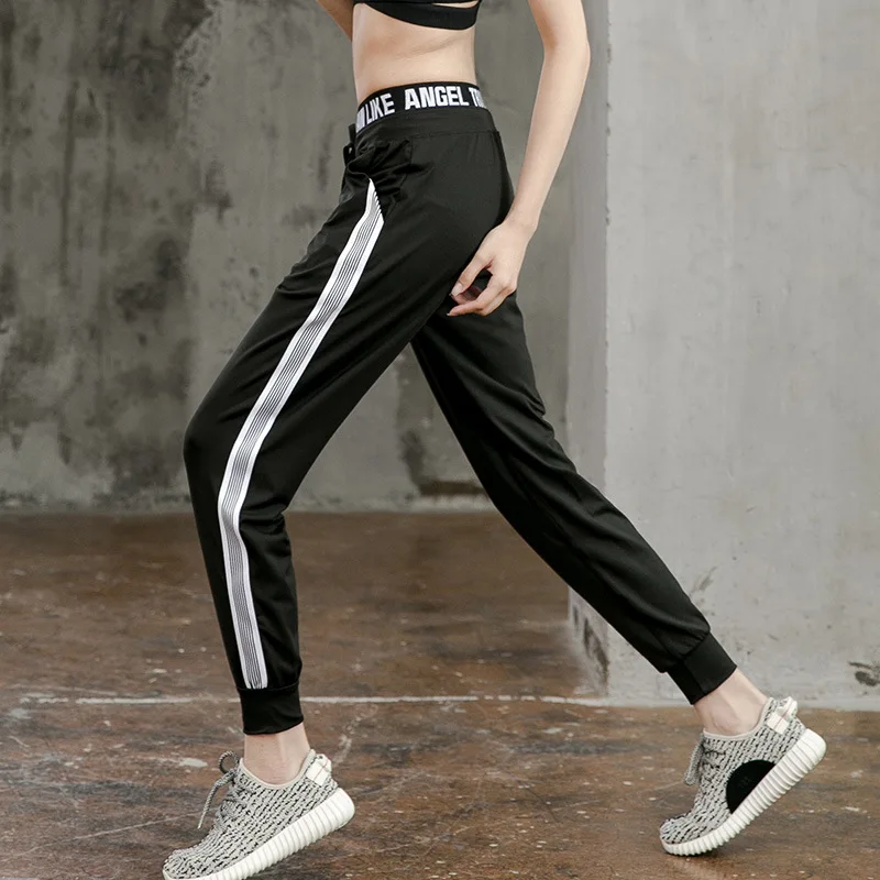 

Quality Supply of Goods Autumn And Winter Yoga Pants Casual Loose-Fit Slimming Stripes Elasticity Quick-Dry Sports Fitness Pants