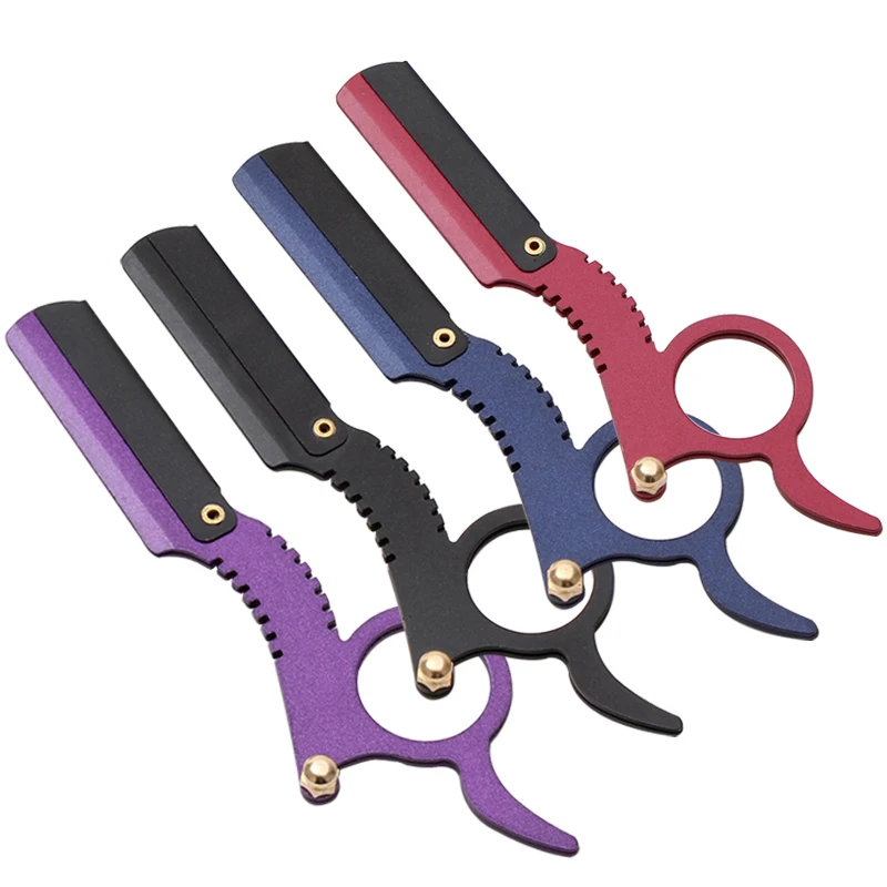 Men Shaving Stainless steel Straight Razor Barber Tool Edge Steel Safety Razors Beard Shaving Knife Hair Removal Tools