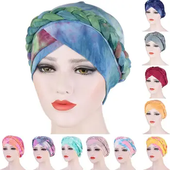 

New Milk Silk Print Muslim Turban Scarf For Women Islamic Scarves turbante musulman Hijab mujer Inner Wrap Caps femme Arab F8X7