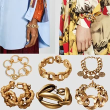 Girlgo ZA панк браслет для женщин Рождественский подарок винтажный металлический изогнутый браслет на запястье элегантные свадебные ювелирные изделия