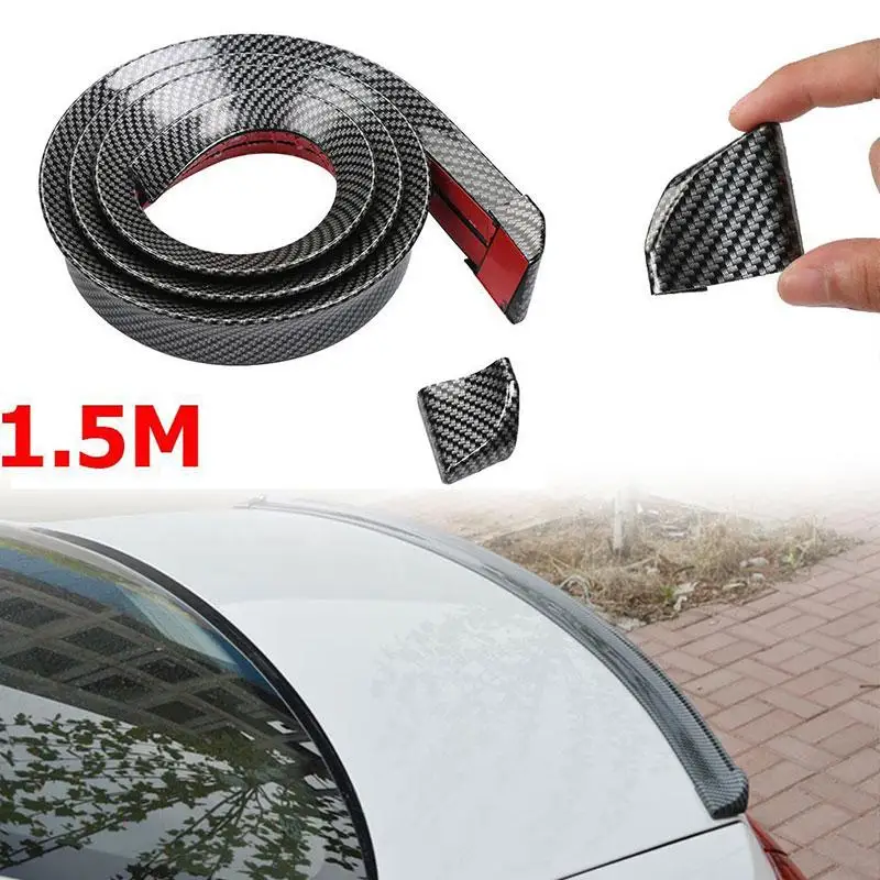 

1.5M Car-Styling 5D Carbon Fiber Spoilers Styling DIY Refit Spoiler For Audi BMW Toyota Honda KIA Hyundai Opel Mazda Ford Skoda