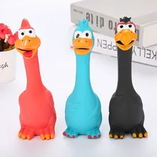 1 adet oyuncak köpek yavrusu çığlık kauçuk tavuk köpek oyuncak lateks Squeak Squeaker çiğnemek eğitim güvenlik dayanıklı evcil hayvan ürünleri Dropshipping