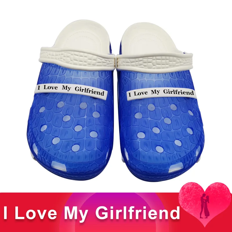 Подарок на день Святого Валентина I Love My Girlfriend/Мужская обувь тапочки EVA Массажная