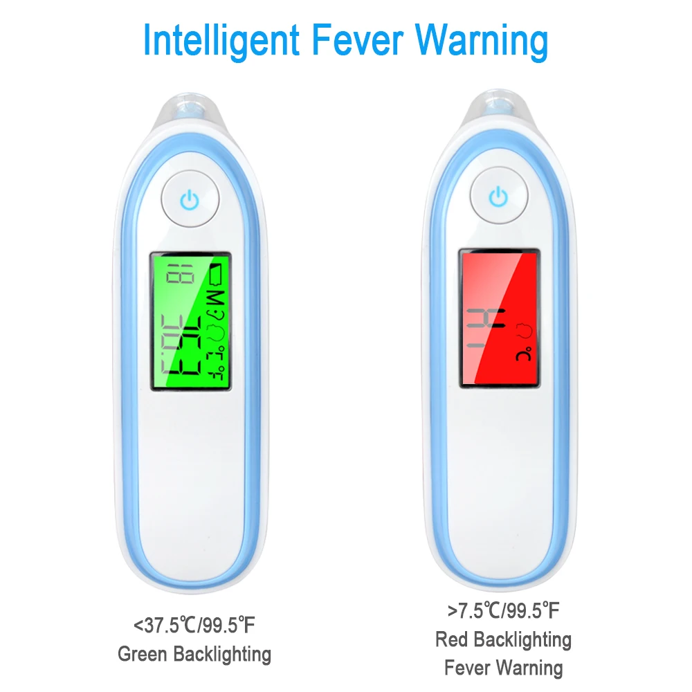 ABAY Infrared baby Thermometer Non-contact LCD Ear & Forehead Laser Body Temperature Digital Baby Adult Medical Fever Thermomete