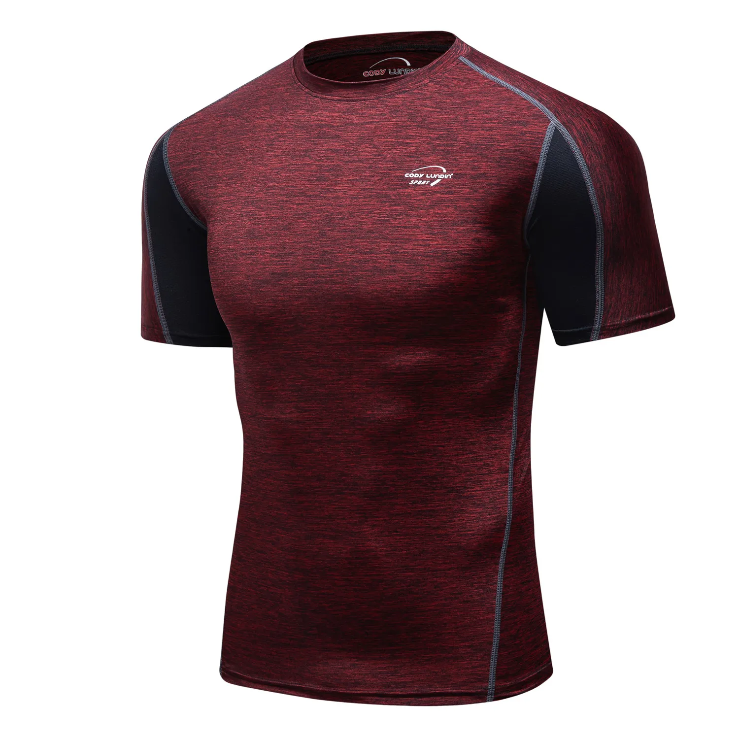 Мужская футболка для фитнеса, Быстросохнущий Спортивный Топ из полиэстера, футболка с короткими рукавами для фитнеса