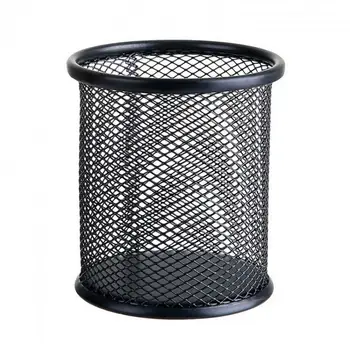 

4Pcs Desk Simple Practical Round Grid Metal Pen Holder Container Storage Box