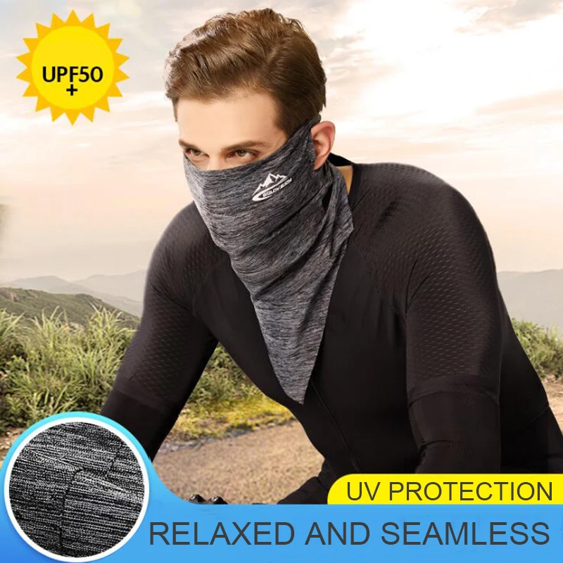 

Summer Cycling Half Face Mask Skin Cool Ice Silk Breathable UV400 Protection Sports Headwear Bike Headband Mask