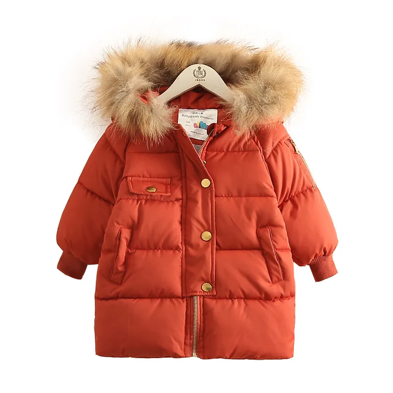 

Baby Fashion Round Collar Solid Color Hooded Cotton Jacket 2019 Winter New Children's Clothing Children Thickened Quilted Jacket