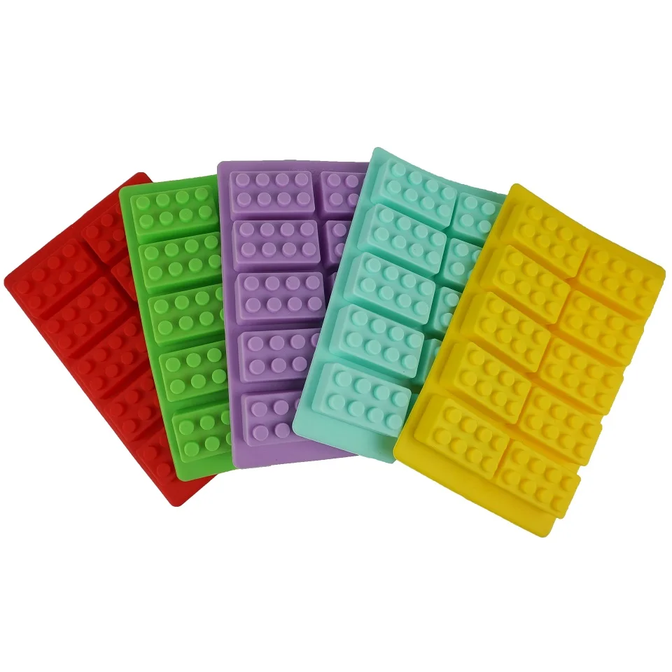 

Lego Building Blocks Mold Model Candy Molds and Ice Cube Trays Bricks Baking Tray Chocolate Birthday Party Cake Topper Clay Tool