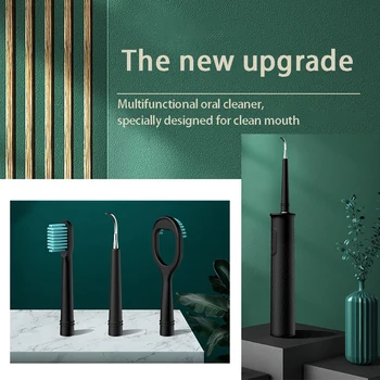 

Electric Dental Calculus Removal Sonic Oral Cleaner Ultrasonic Dental Scaler Waterproof Tongue Coating Brush Teeth Whitening