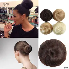 Xuanguang de fibra sintética cabelo bun rosquinhas anel loira extensano do cabelo transporte da gota cabelo styler Elastico