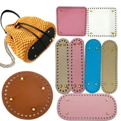 Styles Bag Bottom Handmade Bag Accessorie With Holes Rivet For Knitting Handbag Women Shoulder Crossbody Chain Bag Parts Round