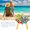 Beach Toys Set Sand Play Sandpit Toy Water Table Beach Play Activity Table For Toddlers Summer Outdoor Sand Toy 6