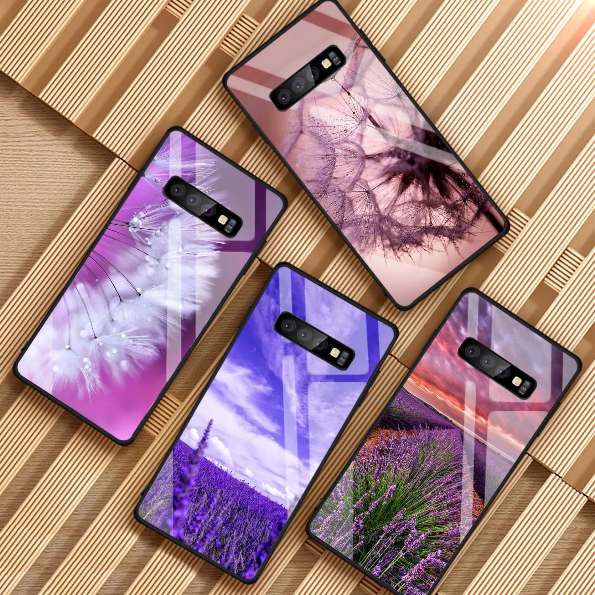 Фиолетовый акварельный цветок Одуванчик Лотос Лаванда чехол для телефона из