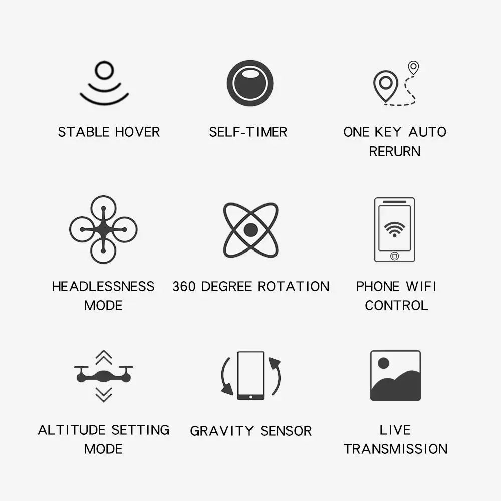 LF608 Wifi FPV RC Drone Quadcopter with 0.3MP/2.0MP/5.0MP Camera Get the Longer Playing Time