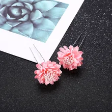 Стиль, аксессуары для волос в европейском и американском стиле, для невесты, u-образная заколка для волос, розовый цветок, шпилька, свадебные аксессуары, головной убор, шпилька