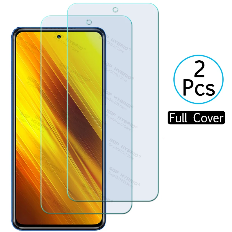 phone cases for xiaomi 2 Sheets Screen Protector For Xiaomi Poco X3 NFC Light Tempered Glass on Xiomi Xaomi Mi Poco X3 NFC Clean HD Sklo Cover 6.67'' phone cases for xiaomi