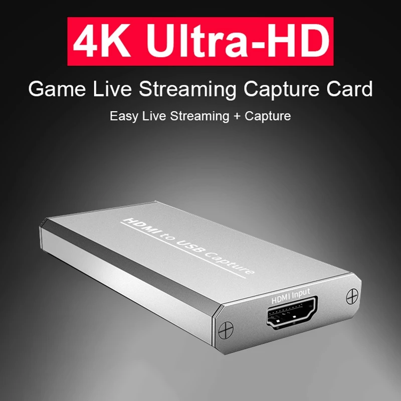 

USB 3.0 1080P 4K HD Video Capture HDMI Game Capture Card Suitable for Game Live Broadcasts Video Recording