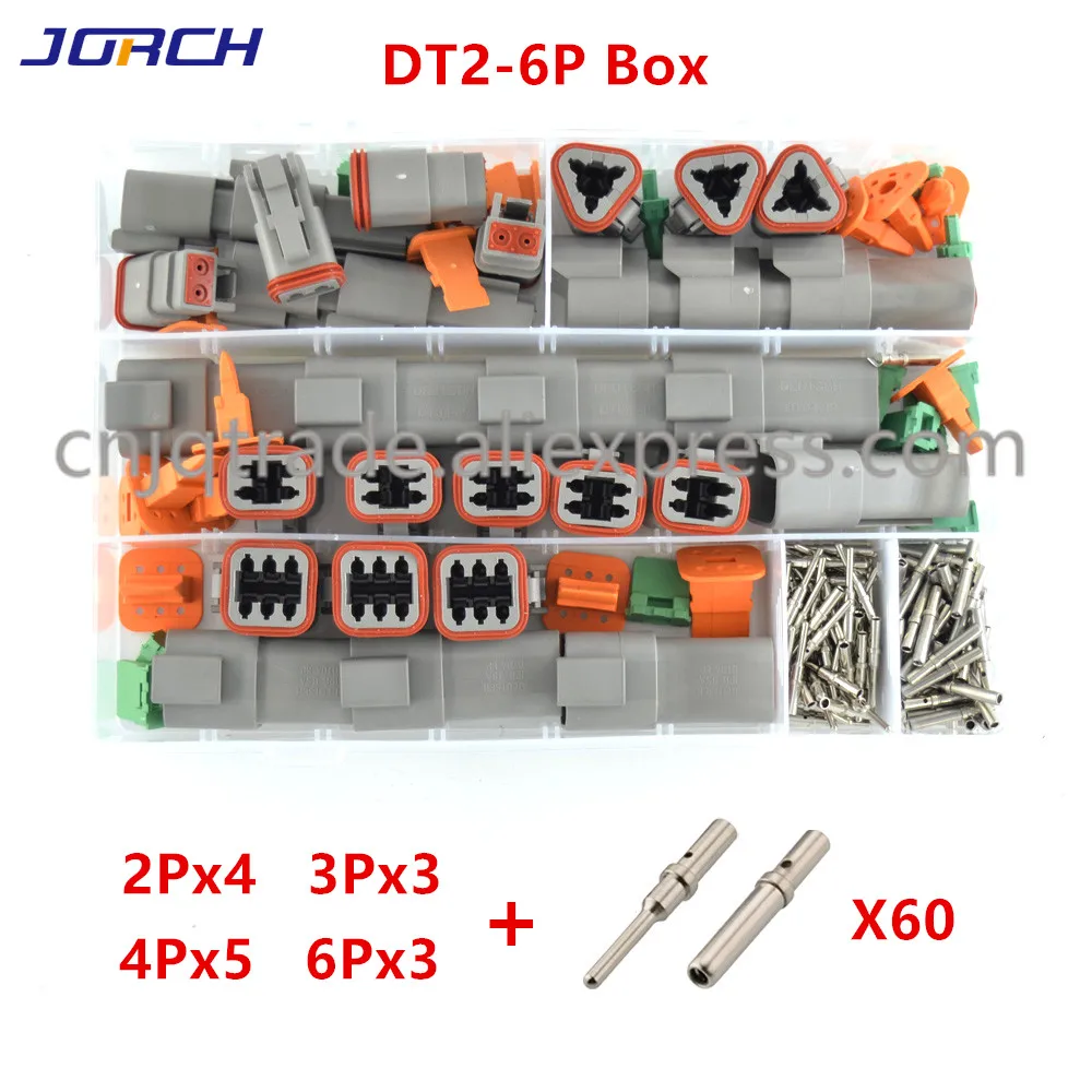 Deutsch DT series Waterproof Wire Connector Kit DT06-2S DT04-2P DT06-3S DT04-3P Automotive Sealed Plug DT connector with box wire connector terminals wire connector electrical connectors electrical connector cable connector