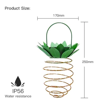 

Waterproof Metal Pineapple 20 LEDs Solar String Fairy Lights Party Home
