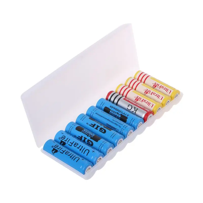

Durable 10X18650 Battery Holder Case 18650 Battery Storage Box Rechargeable Battery Power Bank Plastic Cases 634A