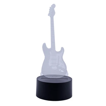

New 3D Electric Guitar Night Light 7 Color LED Change Touch Switch Table Desk Lamp Art Light Christmas Gift Valentines Kids Gift