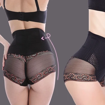 

NEW Ultra-thin no trace hip high waist shaping body pants corset pant postpartum lace abdomen underwear ladies Shaper lingerie