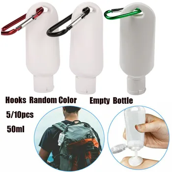 

5/10pcs PVC Subpackaging Bottles Hand Soap Holder Hanging Soap Dispensers Containers With Hooks Portable Refillable Bottles